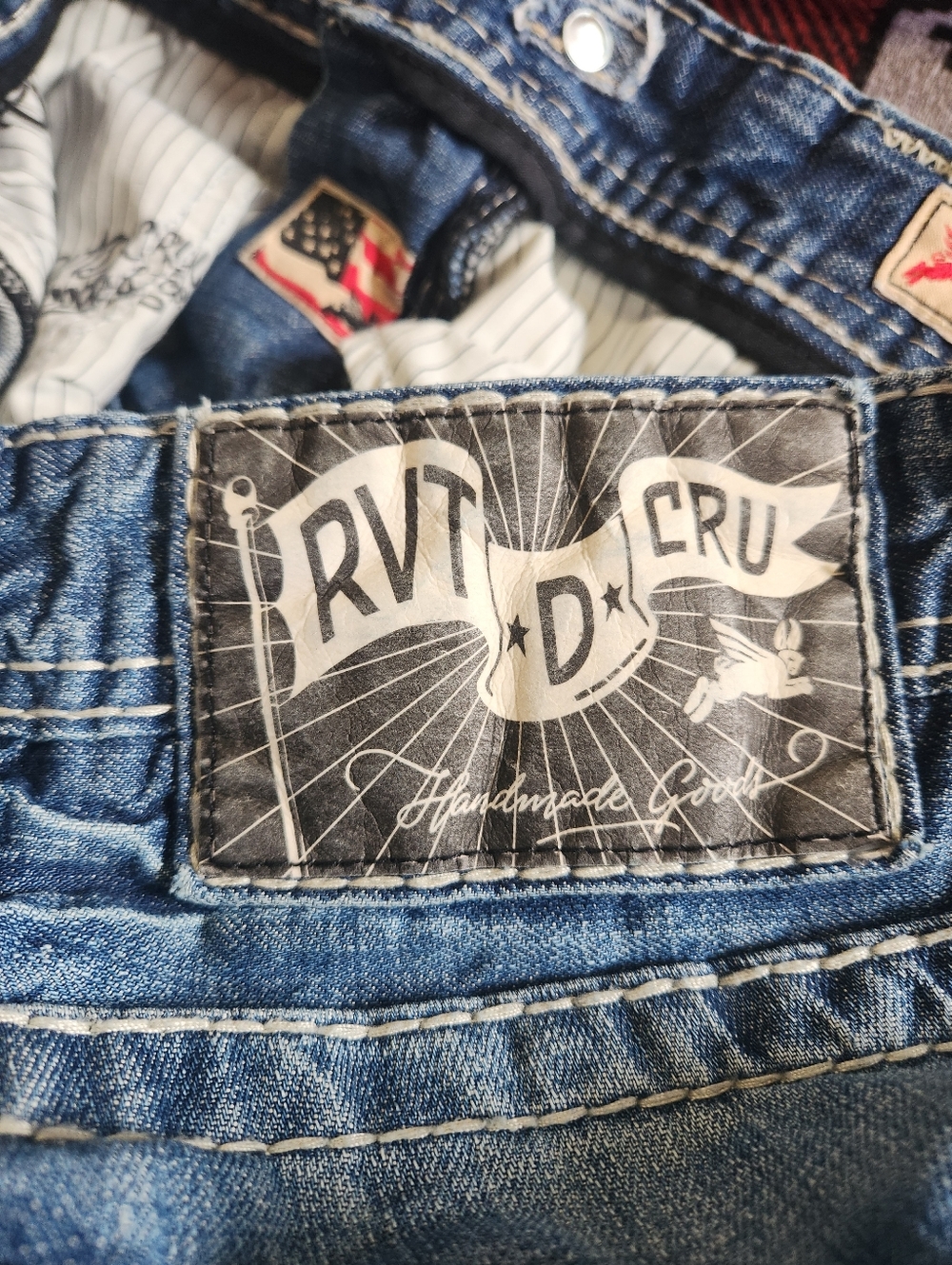 Rivet De Cru Los Andrew Relaxed Straight Distressed Premium Jeans Men Sz 31x34 - Picture 14 of 15
